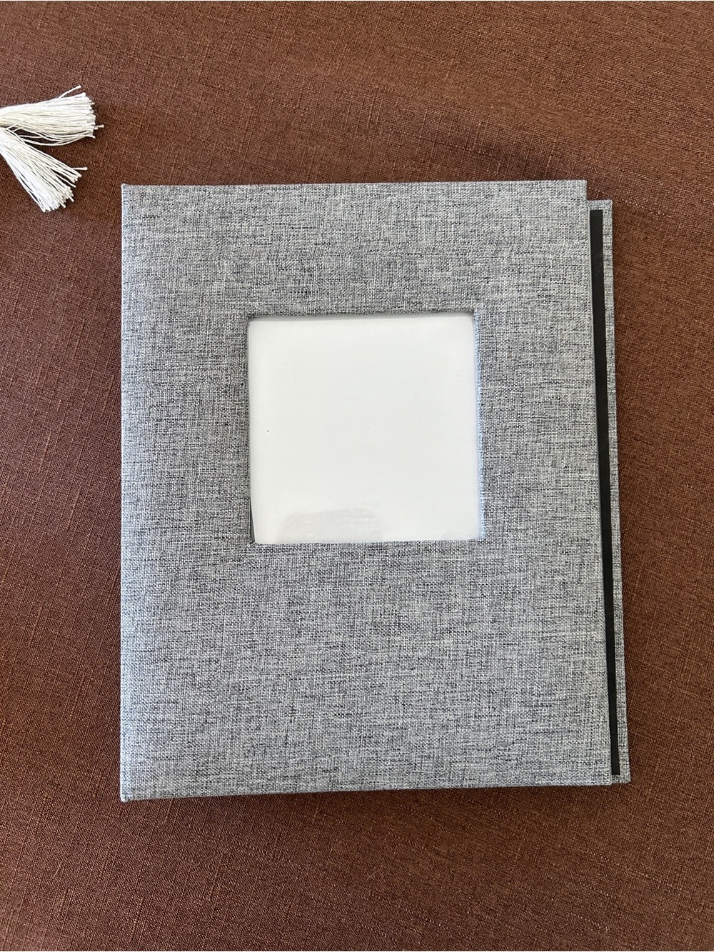 New Threshold Grey Photo Album Holds 72 4x6 Photos